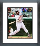 Cleveland Indians Carlos Santana 2011 Batting Framed Picture 8x10