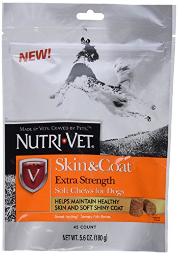 Nutri-Vet Skin & Coat Extra Strength Soft Chews for Dogs, 45-Count