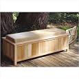 Cedar Large Storage Bench with Cushion Top Color: Buckskin