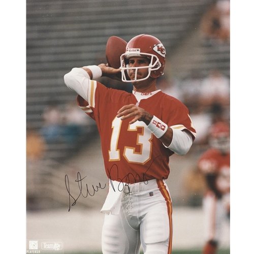 Steve Bono Autographed Kansas City Chiefs (Red Jersey) 8x10 Photo