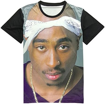Women T-shirt Tupac Shakur 2Pac 3D Unisex Hip Hop T shirt fitness Men Top Tees, M