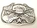 Heavy Metal Skull Guitar Belt Buckle Flaming Guitars Buckle Image