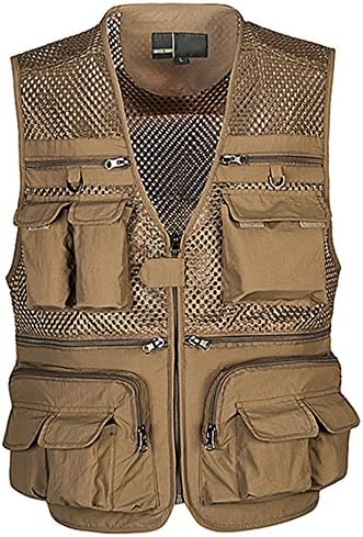 Firstvest Men's Plus Size Mesh Fly Fishing and Photographer Vest Waistcoat