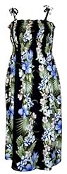 Knee Length Tropical Print  Dress