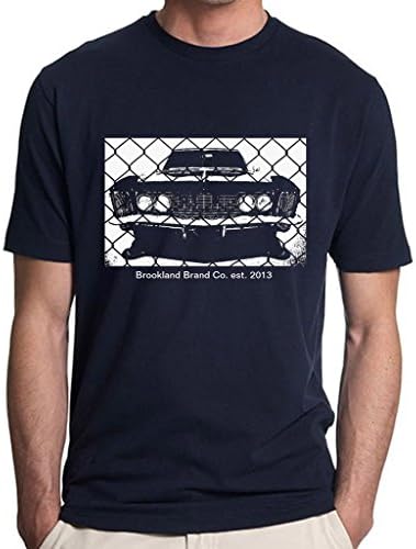 LeynaT Crew Neck Tee Lowrider Car Automobile Tshirts Navy Large