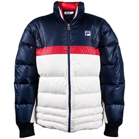 Mens Fila Nylon Comfort Zipper Lifestyle Down Jacket