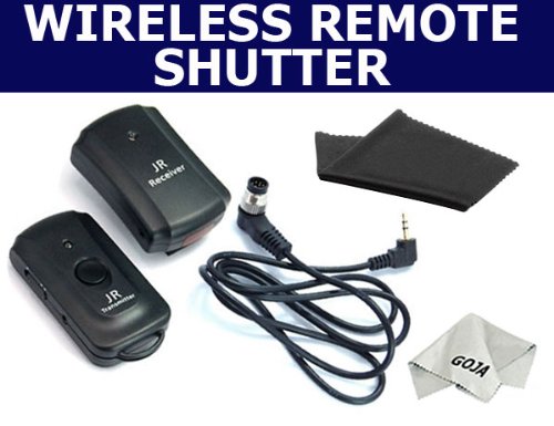 Wireless Remote Shutter Release for NIKON D300 D3X D700 D300S 100M KODAK DCS-14n MC-30+ 2 Ultra Fine Microfiber Cleaning Cloths GOJA Logo.