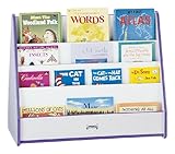 Mobile Pick-A-Book Stand - 2 Sided - Navy - School & Play Furniture