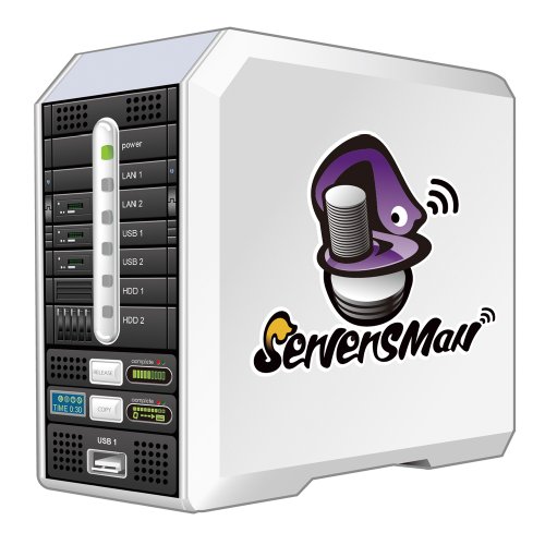 PLANEX 外出先からNASのデータに簡単アクセス! ServersManギガビットLANホームサーバ 2Bay 2TB MZK-NAS02SGS