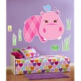 Hippo Pink Giant Wall Decals Party Supplies  Pink 