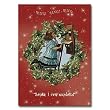 Telephoning Santa - 5" x 7" Pop Up Christmas Greeting Card