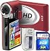 SVP T400-Red 1280x720p True HD Camcorder with 2.4 LCD (SVP 2GB High Speed SD Memory Card & AA Rechargeable Set Included)