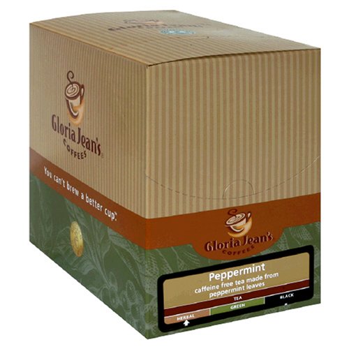 Gloria Jean's Coffees, Tea K-Cup, Peppermint Herbal Tea for Keurig Brewers, 24-Count Boxes (Pack of 2)