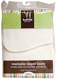 Kushies 10 Pack Washable Diaper Liners, White