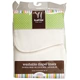 Kushies Washable Diaper Liners - 10 Pack - White by Kushies