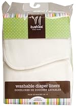 Kushies Washable Diaper Liners - 10 Pack - White