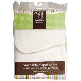 Click here to buy Kushies Washable Diaper Liners - 10 Pack - White by Kushies.