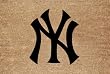 MLB New York Yankees Flocked Door Mat MLB New York Yankees Flocked Door Mat