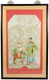 Unique Asian Wall Art & D�cor - 37 Family Union Ink & Watercolor Framed Oriental Painting