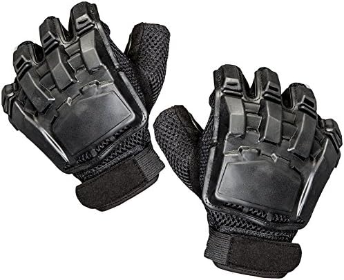 MolGym Mens Hard Knuckle Tactical Leather Gloves Fingerless Sport/Fitness/Military Combat/Riding/Shooting Outdoor