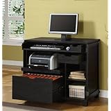 Workstation Computer Desk in Black Finish