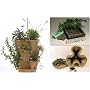 Garden Stacker Planter + Indoor Culinary Herb Garden Kit- Great Gift Idea- Grow Cooking Herbs- Seeds: Parsley, Thyme, Cilantro / Coriander, Basil, Dill, Oregano, Sweet Marjoram, Chives, Savory, Garlic Chives, Mustard & Sage- Includes Stack-A-Pot Stackable Planter