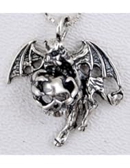 A Sterling Silver Gargoyle with a Skull...What Fun! Made in America