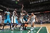 New Orleans Hornets v Utah Jazz: Deron Williams and David West Photographic Poster Print by Melissa Majchrzak, 28x42