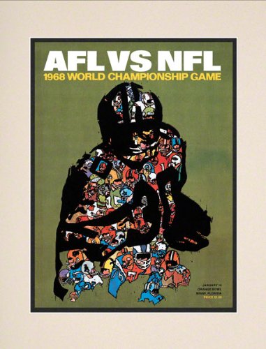 Matted 10.5 x 14 Super Bowl II Program Print | Details: 1968, Packers vs Raiders