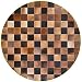 6'0 x 6'0 Black Cowhide - Patchwork Round Rug