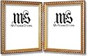 8x10 / 8'' x 10'' Frame for Picture Photo or Diploma, Solid Wood, Gold, style #609D