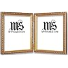 8x10 / 8'' x 10'' Frame for Picture Photo or Diploma, Solid Wood, Gold, style #609D