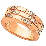 18K Rose Gold Diamond Gent's Wedding/Anniversary Ring - 0.24 Ct.