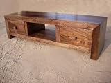 PLASMA MEDIA UNIT CUBE MANGO DAKOTA HARDWOOD INDIAN FURNITURE