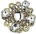 Antique Gold coloured Crystal Brooch Pin