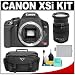 Canon Digital Rebel XSi Digital SLR Camera (Black) & Sigma 18-200mm Optical Stabilizer Zoom Lens + Case + LP-E5 Battery + Cleaning Kit