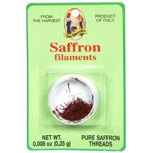 Dal Raccolto Saffron Threads, 0.25 Grams (Pack of 6) by Dal Raccolto