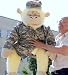 U.S. MILITARY THEMED 3-FEET-TALL GIANT BIG PLUSH STUFFED MONKEY APE GORILLA - WEARING...