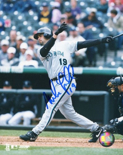 Mike Lowell Autographed/Hand Signed Florida Marlins Baseball 8x10 Photo