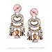 Ayala Bar Earrings - Hip Collection in Royal Purple, Silver, Gold, Blue-Green and Peach Tones #7916 AE OE