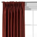 Classic Home Pinch Pleat Faux Silk Panel Collection - Molly Red