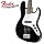Fender Starcaster Jazz Bass Black Electric Bass Pack - Includes: Starcaster J Bass, Planet Waves Strap, Bass Cable, Planet Waves/GO-DPS 16-Pick Sampler (PW-SAMPLER), Ultra Bass Stand & 15 Watt Bass Amp