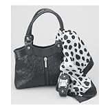 Embassay Ladies 3pc Gift Set. Watch, Polka Dot Scarf