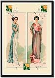 Framed Art Poster 20x30, Women Posing in Their New Dresses