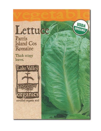 Lake Valley Seed 862 Organic Lettuce Romaine Paris Island Cos Seed, 1.5gm Packet