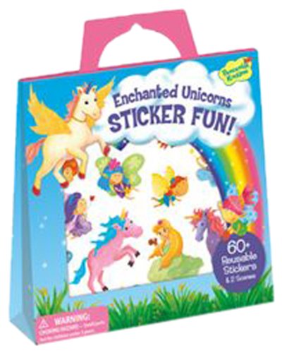 Peaceable Kingdom 04191 - Regenbogen und Einh&ouml;rner Stickerset in praktischer Tasche