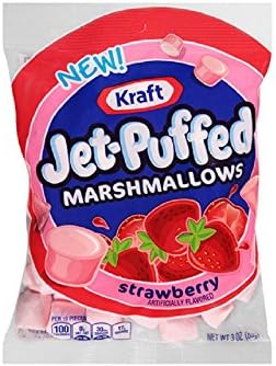 Kraft, Jet-Puffed, Snacking Marshmallows, 3oz Bag (Pack of 4) (Choose Flavors Below) (Strawberry)