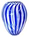 Murano Art Glass Vase Blue with Filigranna A63 with Certificate