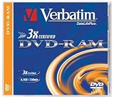 Verbatim DVD-RAM 3x Speed 4,7GB Slim Case 3er Pack DVD-Rohlinge