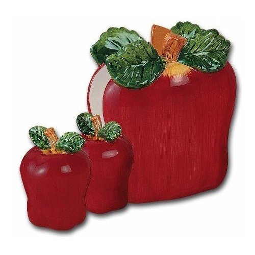 APPLE 3-D Table Set w/Salt & Pepper Apples *NEW* On Sale
